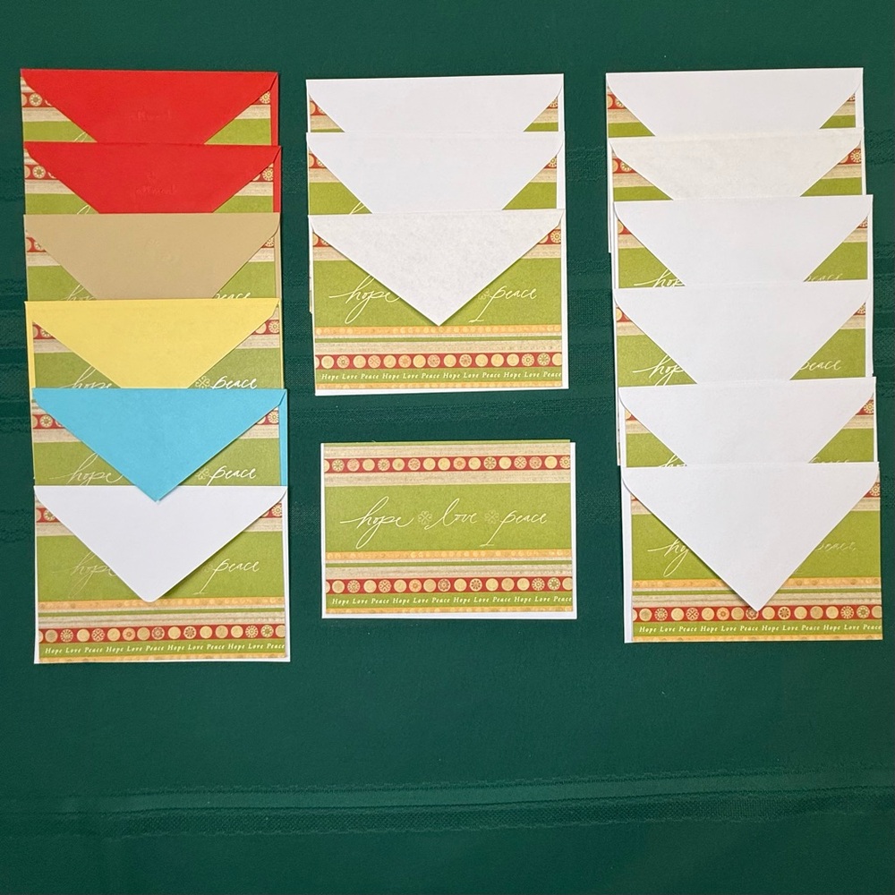 16 Card Christmas Set by Hallmark Mahogany with Envelopes - Hope Love Peace